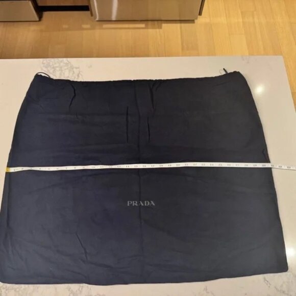Authentic Prada Navy Blue Drawstring Dust Bag Size 34 x 24 - Picture 3 of 4